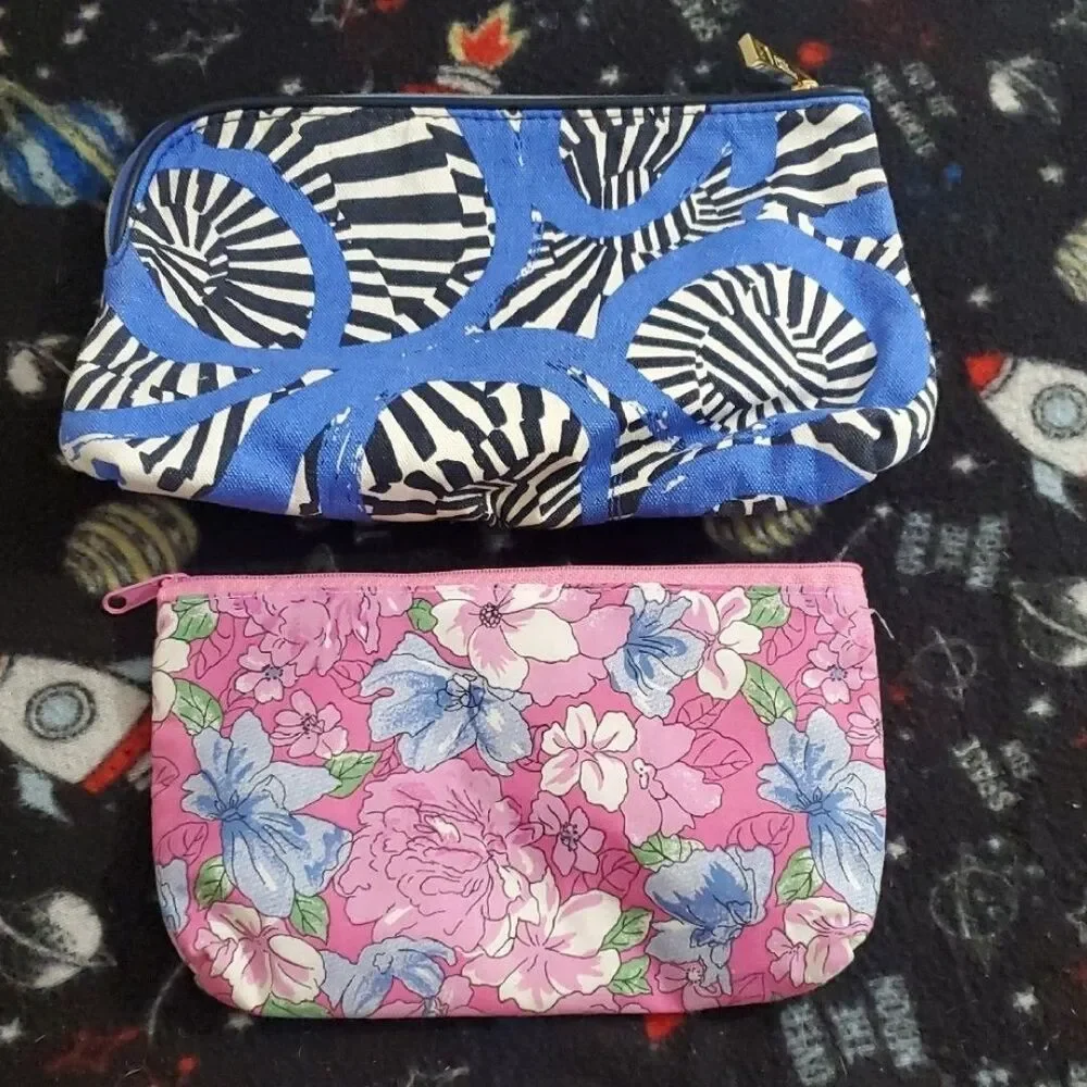 Estée Lauder Geometric And Floral Cosmetic Bags